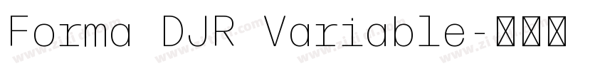 Forma DJR Variable字体转换